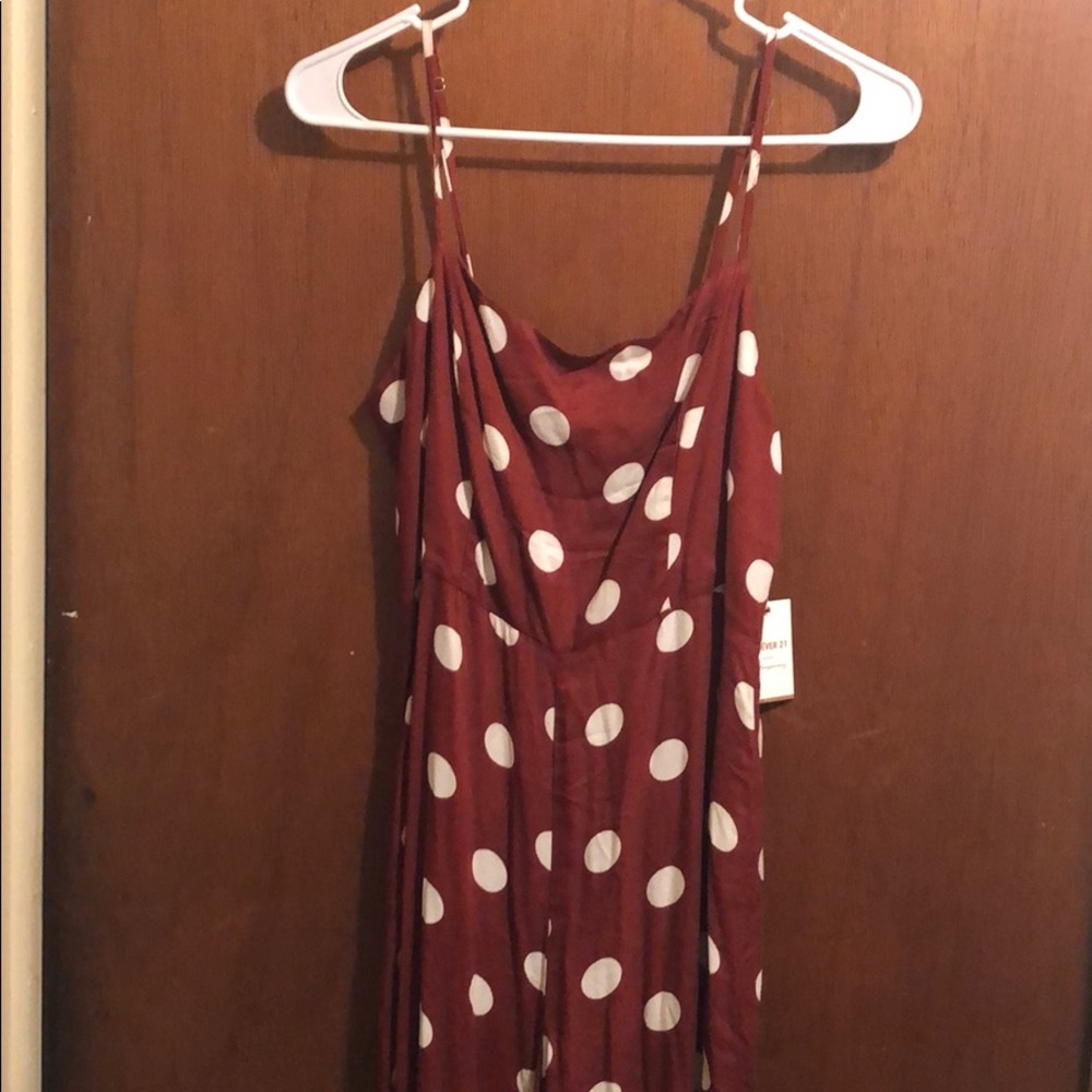 Polka dot pant length romper